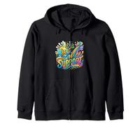 Rise Through Support Unity Growth Concept Zip Hoodie