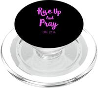 Rise Up and Pray Bible Verse Scripture Christian God Pink PopSockets PopGrip for MagSafe