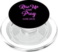 Rise Up and Pray Bible Verse Scripture Christian God Pink PopSockets PopGrip for MagSafe