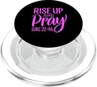Rise Up and Pray Bible Verse Scripture Christian God Pink PopSockets PopGrip for MagSafe