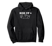 Rise Up & Pray Luke 22:46 Floral Motivational Bible Quote Pullover Hoodie