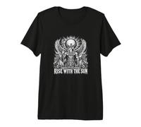 Rise with The Sun Egyptian Ra Horus Deity Premium T-Shirt