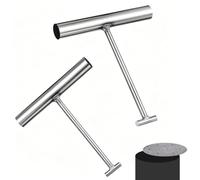 Risecore 2pcs Manhole Keys Pair T Shape End 160mm,Drain Cover Lifting Keys | 2 T-Shaped 160 mm Keys,Stainless Steel Heavy Duty Manhole Cover Lifter Hook for Outdoor Drain Cover