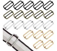 RiseDirectly 20 Pack 1.5 Inch Metal Tri-Glide Buckles Heavy-Duty