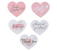 Risedot 150PCS Thank You for Your Support Business Cards Greeting Cards Heart Shaped Thanks Cards For Online Retails Gift