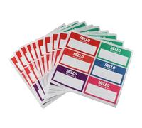 Risedot 60Pcs Name Tags, Hello My Name is Stickers 6 Colors, Colorful Name Tag Stickers for Office, Meeting, 3.5" x 2" (10 Sheets)