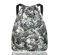 Risefit Waterproof Drawstring Bag, Gym Bag Sackpack Sports Beach Backpack for Men Women