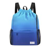 Risefit Waterproof Drawstring Bags String Backpack, Swim Bags PE Gym Bags Sports Backpacks Swimming Bags for Adults, Kids - Men Women Girls Boys