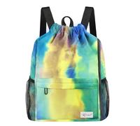 Risefit Waterproof Drawstring Bags String Backpack, Swim Bags PE Gym Bags Sports Backpacks Swimming Bags for Adults, Kids - Men Women Girls Boys