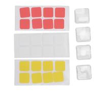 Risegun 4PCS Double Layer Keycaps with Transparent Cover DIY Removable Stickers ABS Mechanical Keyboard Replacement Keycaps for Crossed Type Mechanical Keyboard Switches (White)