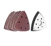 Risegun 61pcs 90mm 6 Holes Sanding Pad Sand Paper Oscillating Polish Multi Tools