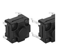 Risegun 6x6x5mm Micro Switch Tactile Push Button Switch 100Pcs Waterproof Electronic Micro Switch, 6x6x5mm Light Touching Patch