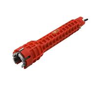 Risegun 8 in 1 Plumbing Wrench, Sink Faucet Installer, Multi Purpose, Red, 250mm