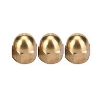 Risegun Brass Acorn Nut Brass Acorn Nut Kit Dome Cap Hex Nuts Set for Vehicle Fasteners, M6, 20pcs