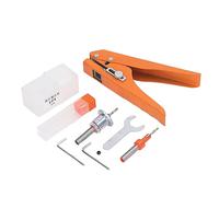 Risegun Edge Banding Punching Pliers, Single Hole Punch 10mm, Round Punch Tool with Countersink Drill Bit for Cards, PVC, Badge Photos
