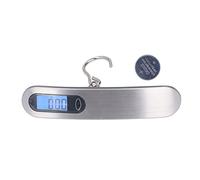 Risegun Electronic Hanging Scale 50kg Portable Digital Luggage Fishing Scale with Battery Hook Type