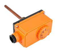 Risegun Hot Water Pine Temperature Controller Hot Water Pipe Thermostat Temperature Controller, G1/2 Male Thread, 90°C High Temperature Start