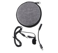 Risegun Lavalier Microphone Clip On Noise Reduction Unidirectional Wired Mic for Live Streaming Voice Recording Professional Interviews Vlogging Content Creation