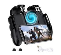 Risegun Mobile Game Controller, Handy Gaming Gamepad für PUBG Handheld Smartphone Controller mit Lüfter, Schwarz