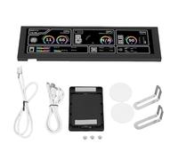 Risegun PC Temperature Display Panel 8.8 Inch FHD 1920x480 Resolution Wide Viewing Angle CPU GPU Data Monitor for Gaming Workstations Aluminum Alloy (Black)