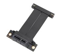 Risegun PCIe 4.0 X1 Extension Cable Riser Kabel Dual 90 Degrees Right Angle GPU Riser Cable for M.2, WiFi, Firewire, USB, Sound Cards (10cm)