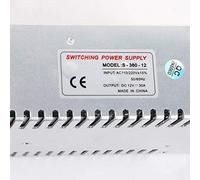 Risegun Power Supply Transformer 12V 30A Universal Regulated Switching Power Supply with Temperature Control for LED Strip