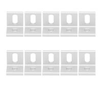Risegun Right Angle Corner Bracket L Shaped Right Angle Bracket Angle Corner Brace Heavy Duty 90 Degree Aluminum Fixing Bracket for Furniture Shelving DIY Projects 10Pcs (2020 Angle Aluminum)