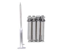Risegun Stainless Steel Lightning Rod Roof Lightning Rod Kit 50CM Three Pole Pointed Brass Detachable Copper Lightning Protection Equipment House Tower Tank Roof Safety Lightning Protection System