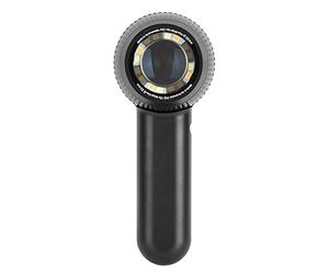 RISELY 10X Dermatology Dermascope, Polarized Skin Handheld Microscope with 30Mm Lens Diameter, and 90 ° Cross Polarization, Level 3 Light Control and Adjustable Focus, for Home Clinic