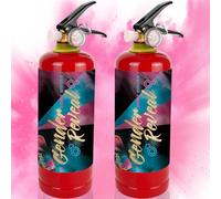 RISEMART Gender Reveal Smoke Cannon Extra Large Size Biodegradable Corn Powder Confetti, Fire Extinguisher Shape Smoke Cannon for Wedding, Party (2 Pack, Pink)
