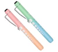 RISEMART Pen Torch, 2PCS Pen Light LED Pupil Gauge Pen Torches for Nurses Doctors Paramedic EMT Emergency Penlight Flashlight with Pocket Clip (Pink-Orange & Blue-Green Fade)