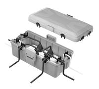 RISEMART Waterproof Electrical Box, IP54 Weatherproof Outdoor Extension Lead Dribox with 6 Cable Entries/Exits, 25 * 12 * 9.5cm Dry Box for Outside Socket, Electrics, Plug (Small, Grey)