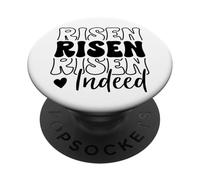 Risen indeed Easter Happy Resurrection Sunday Jesus PopSockets Adhesive PopGrip