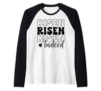 Risen Indeed Easter Happy Resurrection Sunday Jesus Raglan Baseball Tee