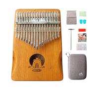 RISEN LIFE Capybara Bath Bliss Kalimba Natural Wood Color 17 Keys, Thumb Piano, Metal Keys with Tuning Kit, Carrying Case and Accessories,Small Musical Instrument, Gifts For Beginner, Music Love