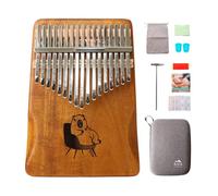 RISEN LIFE Capybara Couch Potato Kalimba Natural Wood Color 17 Key, Thumb Piano, Metal Keys with Scale Engraving, Capybara Design,Small Musical Instrument, Gifts For Beginner, Music Love