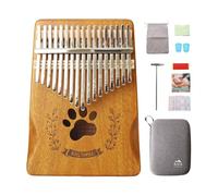 RISEN LIFE Cat Paw Design Kalimba, 17 Keys Thumb Piano, Natural Wood Color, Metal Keys with Carrying Case,Small Musical Instrument, Gifts For Beginner, Music Love