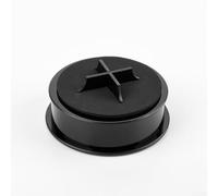 RiseNova for homepod for mini Holder with Cable Management Compartment | Clear black acrylic, custom fit for mini, for sleek modern look, 12x12x4.5cm, desk decor