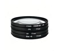 RiseNova Professional Camera Lens Filter Set CPL UV Macro Star 8 for 40.5 49 52 58 62 72 77 mm DSLR Photography with Protective Storage Case(77mm)