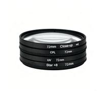RiseNova Professional Camera Lens Filter Set CPL UV Macro Star 8 for 40.5 49 52 58 62 72 77 mm DSLR Photography with Protective Storage Case(72mm)