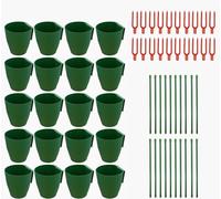 RISEON 20 Pack Strawberry Roots Propagation Station,Bare Root Strawberry Plants Cultivation Tools,Strawberry Roots Growing Kit,Propagate Plant Holder,Strawberry Germination Tray,Plant Seedling Kit