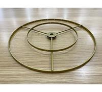 RISEON Lamp shade Frame with hanging holes, DIY Lamp shade Wire Ring Support Hanging E27 Chandelier Frame Harp Lamp Shade Bracket,Make DIY Shell Bead Table/Floor/Pendant Lamp (Gold)