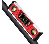 RISEPRO 10 Inches Digital Spirit Level and Protractor V-Groove Magnetic Base IP54 Protected Electronic Bubble Inclinometer, Angle Finder, Gauge w/Large VA Display