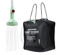 RISEPRO Solar Shower Bag 40L 10 gallons Solar Heating Camping Outdoor Shower Bag with Temperature Hot Water 45°C Hiking Climbing Picnic Beach