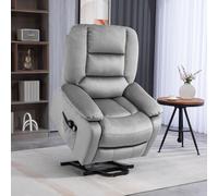HOMCOM Riser and Recliner Chair Lift Chair with Vibration Massage, Heat, Grey