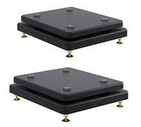 Riser Stabilizer Base, 2 Pack Subwoofer Isolation Stand,Speaker Isolation Feet Platform, With Fixed Copper Nail For Studio Monitor (Color : Black, Size : 35x40cm)
