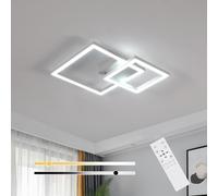 Riserva Ceiling Light Dimmable with Remote, 34W 350° Rotatable LED White Chandelier, 3000K-6500K, Ceiling Lamp Modern for Bedroom, Living Room, Balcony, Hallway, Hotel, Square