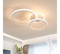 Riserva Dimmable Ceiling Light LED, 42W Ceiling Lamp Modern Round, 3000K-6500K, Chandelier White Decorative for Bedroom, Living Room, Dining Room, Kitchen, Hotel