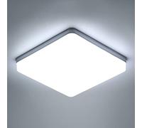 Riserva LED Ceiling Light 36W, IP44 Square, 6500K Cool White, 23cm | LED Ceiling Lights Indoor 4050LM Bright Panel Lighting for Bedroom, Kitchen, Hallway