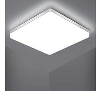 Riserva LED Square Ceiling Light 48W,6500K Cool White, LED Ceiling Lamp Modern IP44 for Bathroom, Living Room, Kitchen, Bedroom, Hallway, Balcony, Office, 30CM White